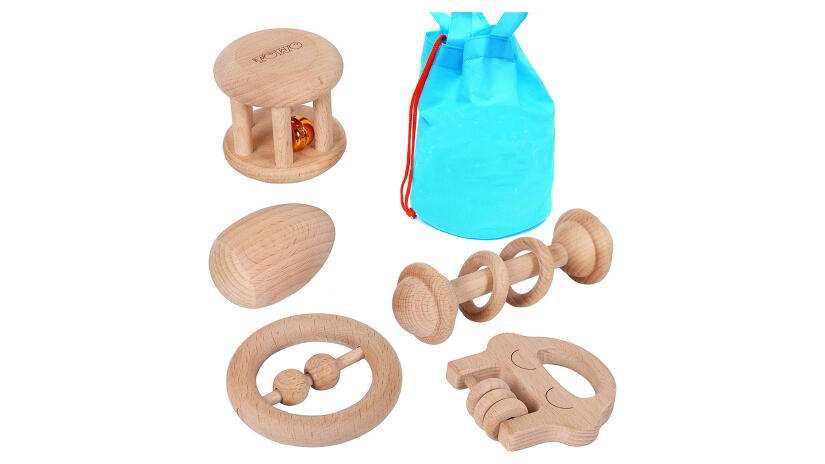 Holzrassel-Set