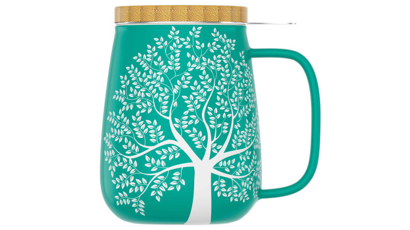 Teetasse mit Deckel und Sieb