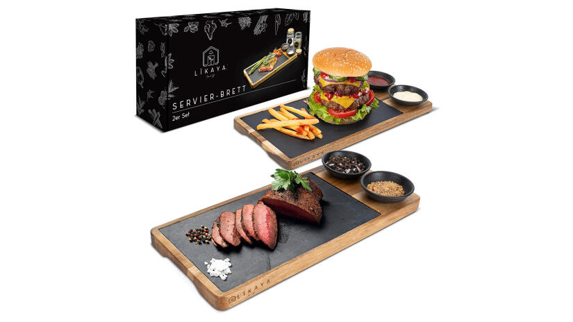Servierbrett für Steak, Burger, Sushi & Co.