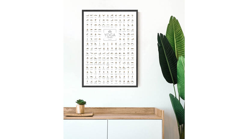 Yoga-Poster mit Rahmen