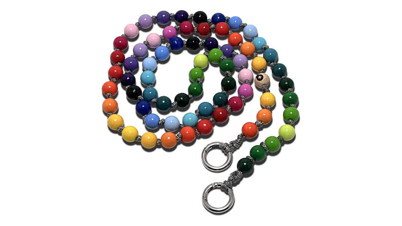 Handykette in Regenbogenfarben