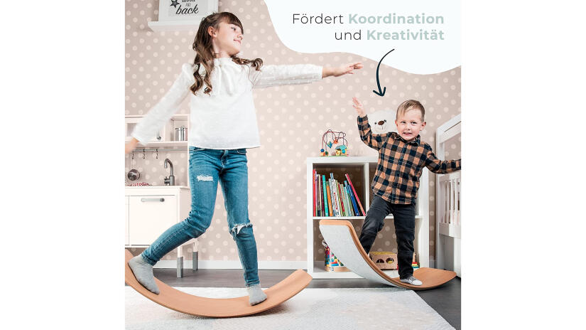 Balance Board mit Fingerschutz und Filzüberzug
